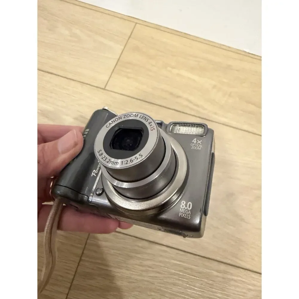 Canon PowerShot A590 IS 8.0MP Digital Camera - Gray - TESTED WORKS PC1263